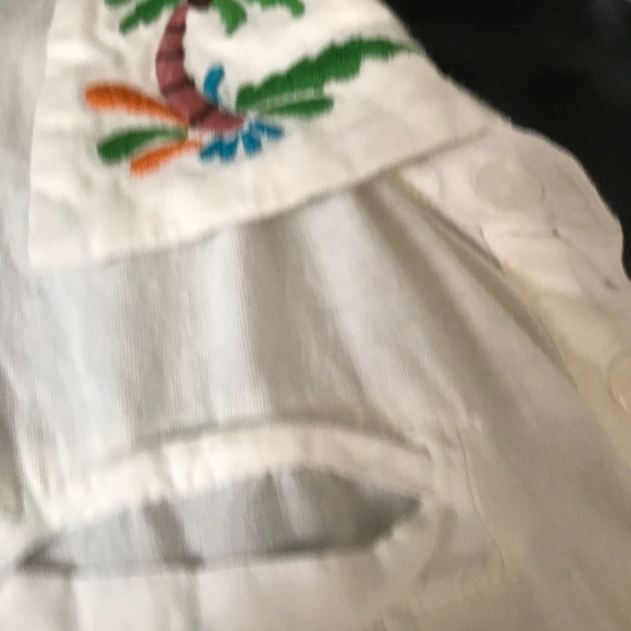 Cotton Polo Top w/Green /Brown Palm Trees Pussers British Virgin Islands Medium - Picture 8 of 9